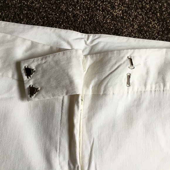 Women's Off White Ruby Rd Pants Slacks Front Zip Size 12 - Picture 3 of 7